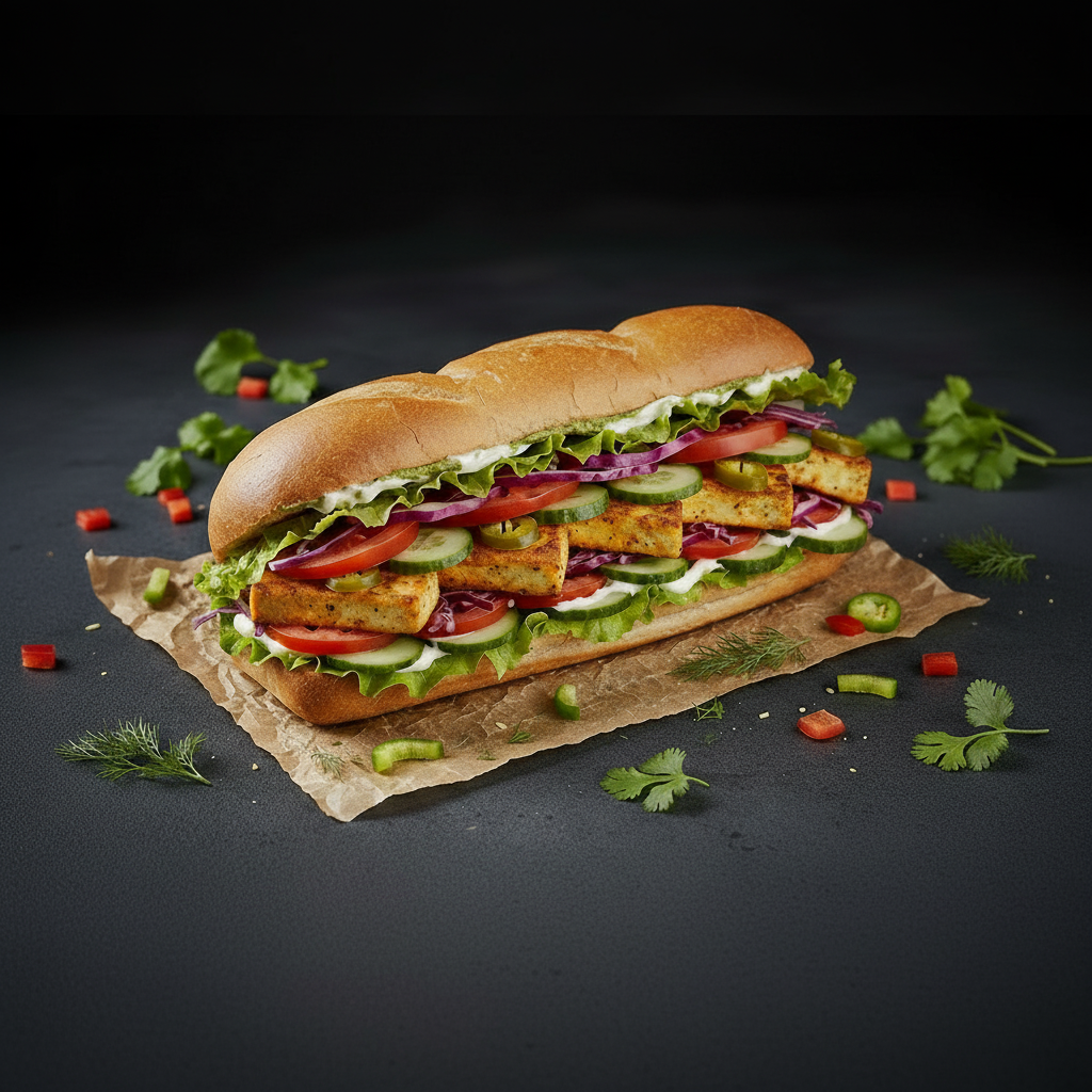 Paneer loaded veg Sub photoshoot